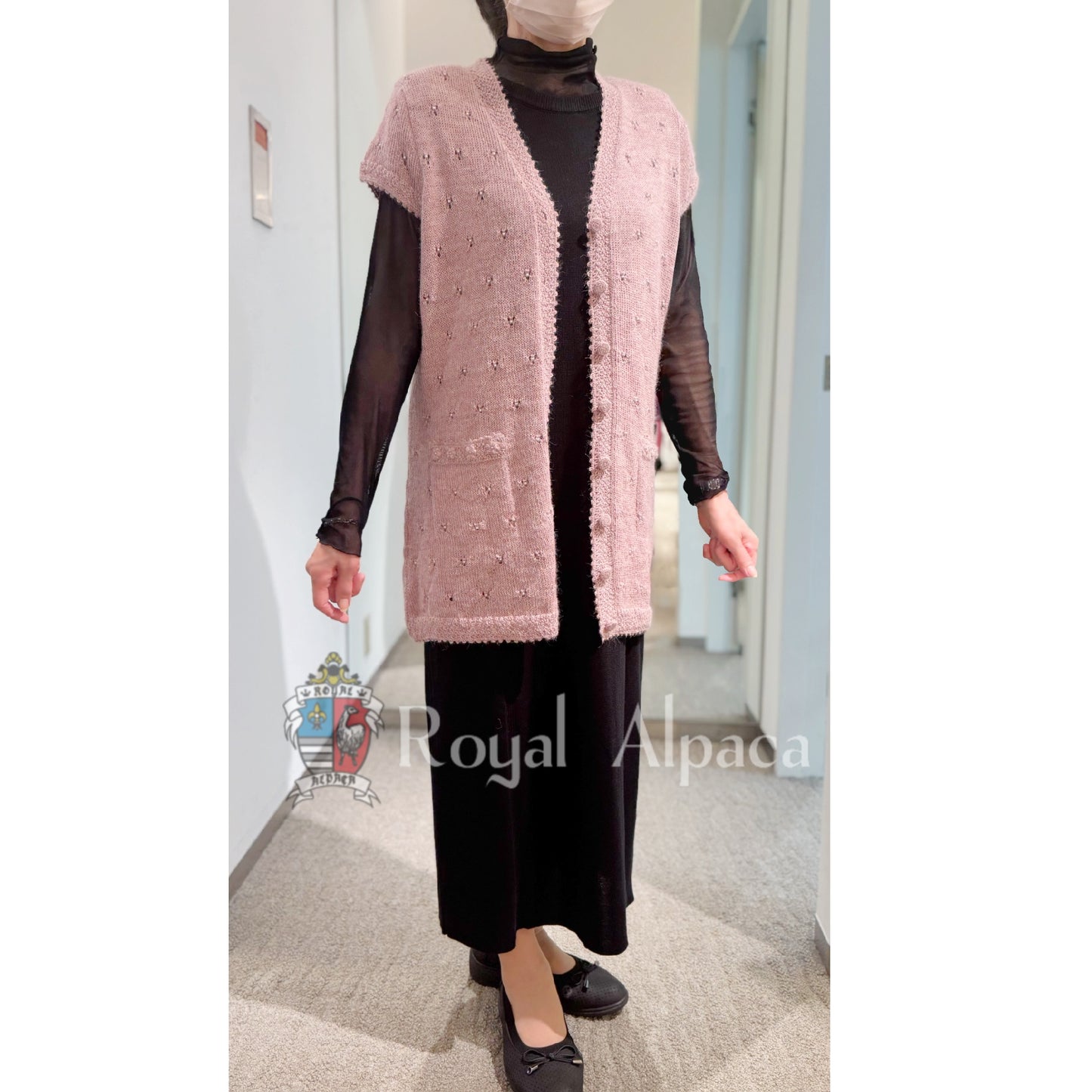 《オンライン限定価格》ニット / ベスト / アルパカ100% / RoyalAlpaca_ロイヤルアルパカ