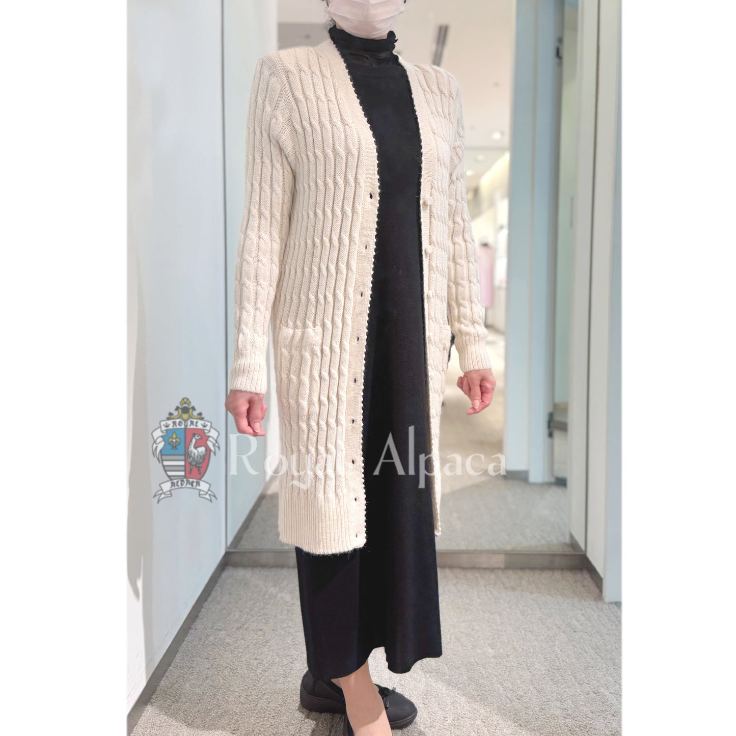 Special Online Price: Knit / Cardigan / 100% Alpaca / RoyalAlpaca