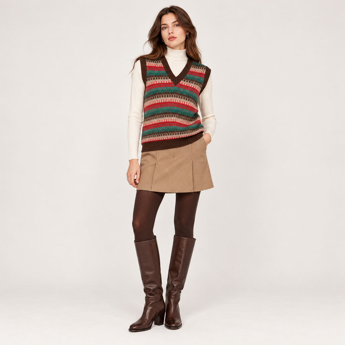 [Online Exclusive Price] Unisex Knit Sweater/Vest/100% Alpaca/RoyalAlpaca