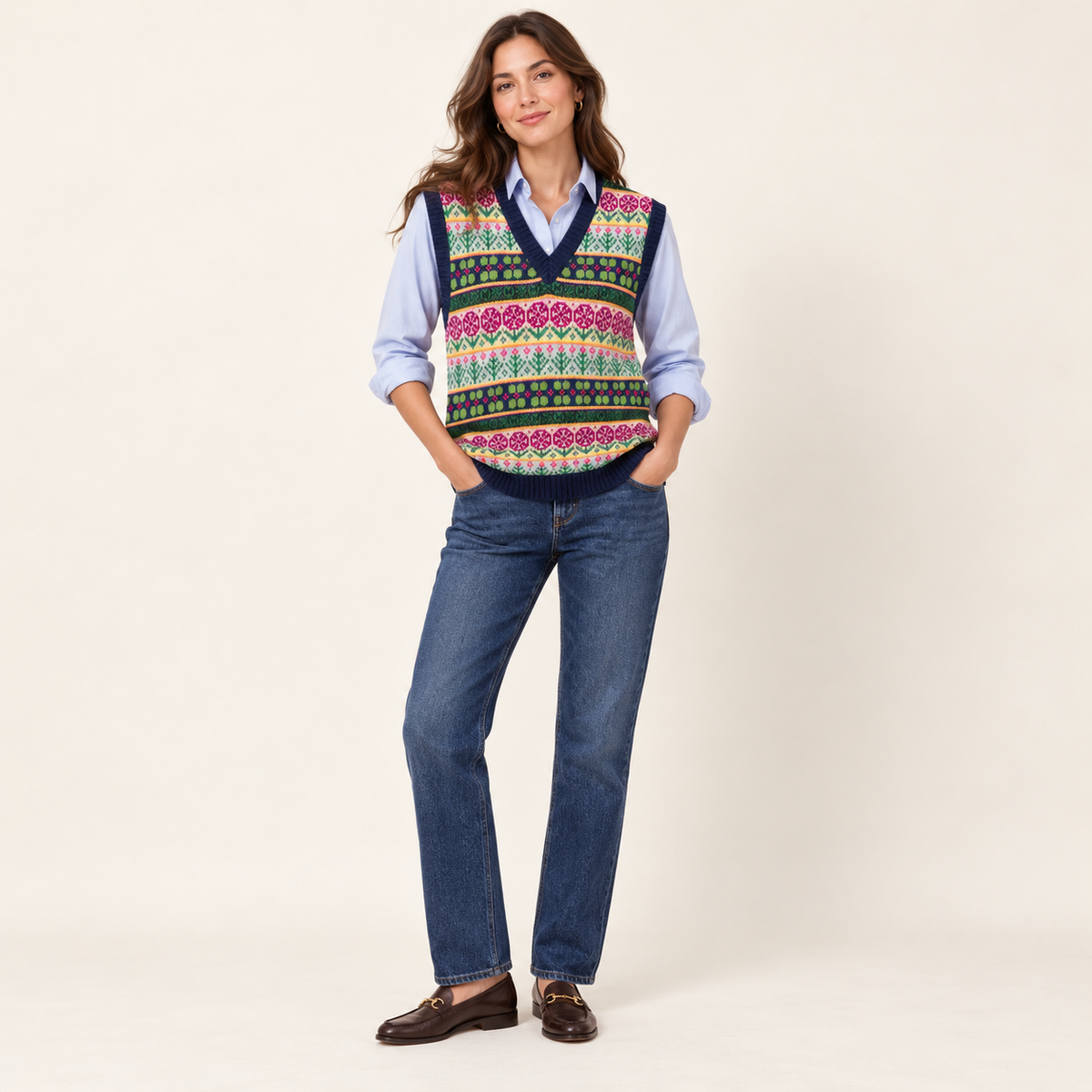 [Online Exclusive Price] Unisex Knit Sweater/Vest/100% Alpaca/RoyalAlpaca