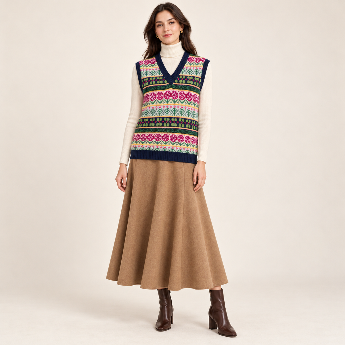 [Online Exclusive Price] Unisex Knit Sweater/Vest/100% Alpaca/RoyalAlpaca