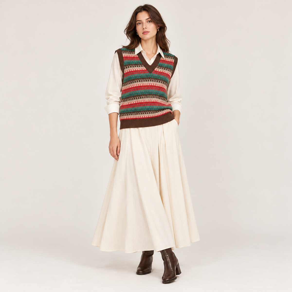 [Online Exclusive Price] Unisex Knit Sweater/Vest/100% Alpaca/RoyalAlpaca