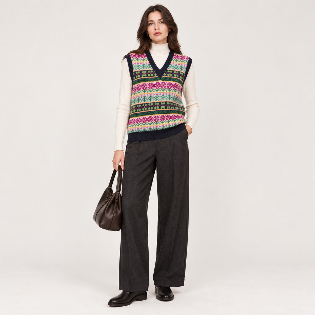 [Online Exclusive Price] Unisex Knit Sweater/Vest/100% Alpaca/RoyalAlpaca