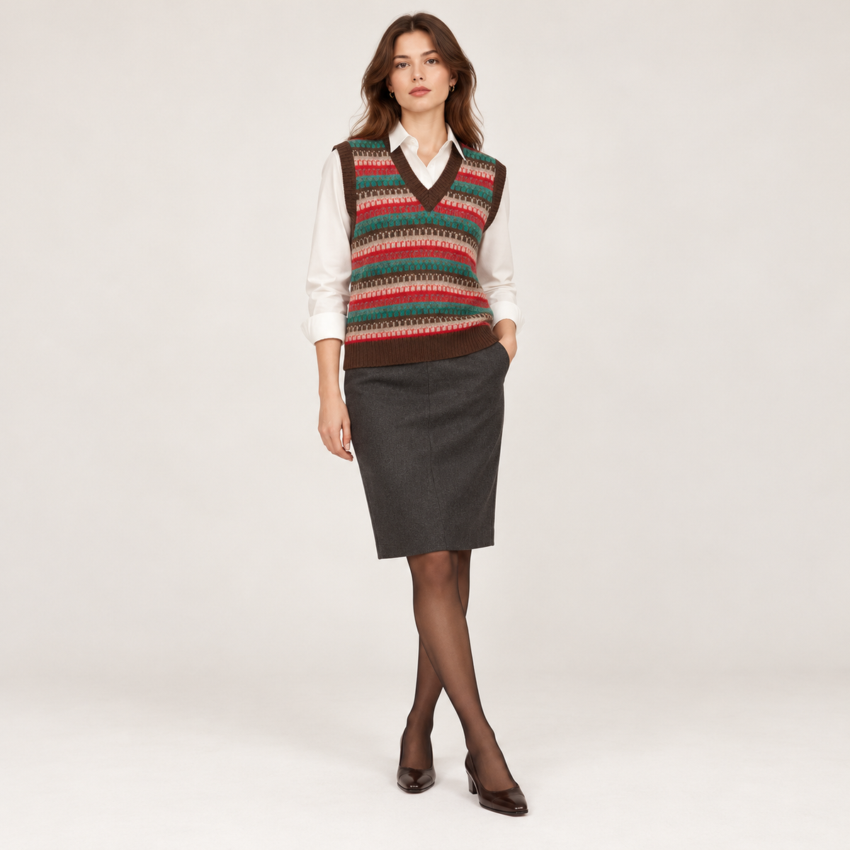 [Online Exclusive Price] Unisex Knit Sweater/Vest/100% Alpaca/RoyalAlpaca