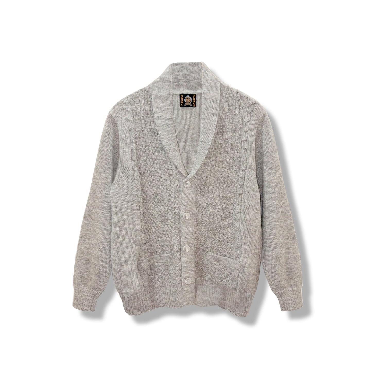 [Online Exclusive Price] Men's Knit Cardigan, 100% Alpaca, Royal Alpaca