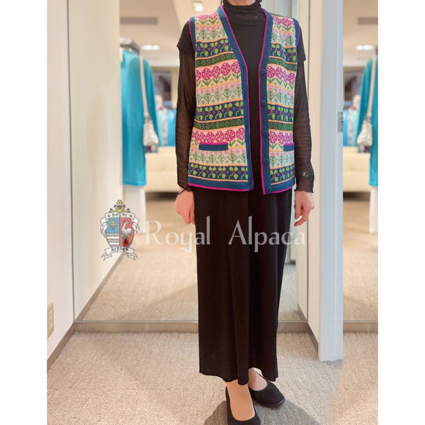 新品 BO'S GLAD RAGS ボーズグラッドラグス アルパカ ニットベスト 新作入荷！》【アルパカ】ニット ベスト ジャガード編み | Royal